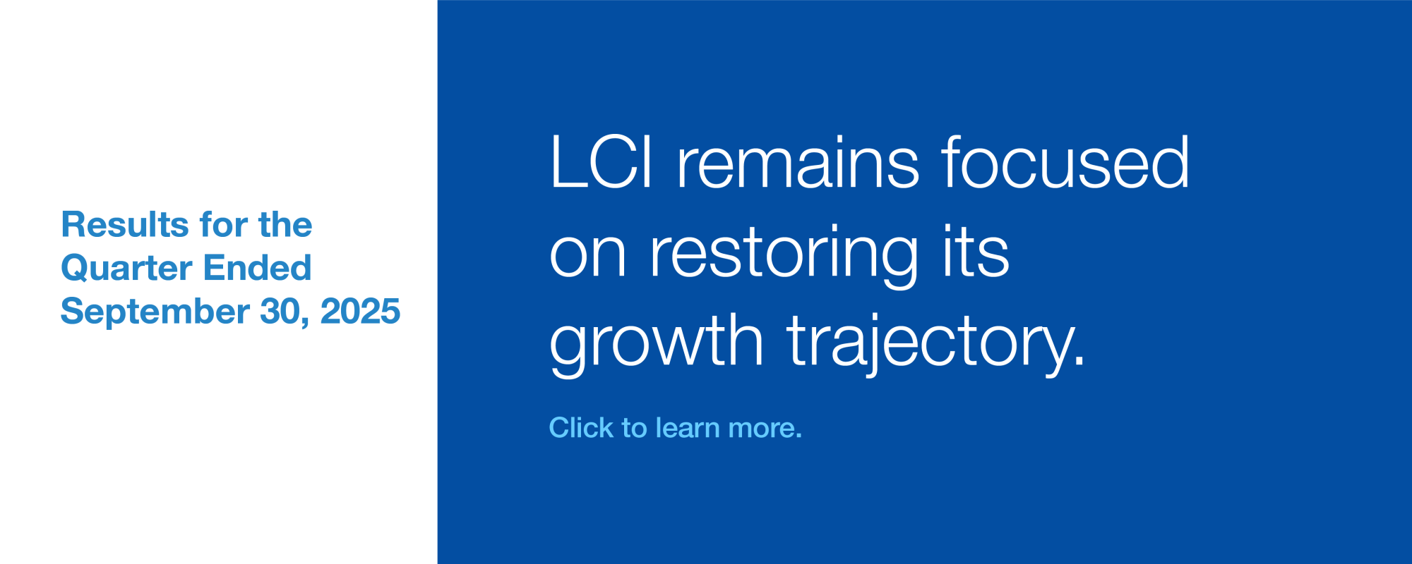 LCI - Results Announcement 2025 - Web Banner